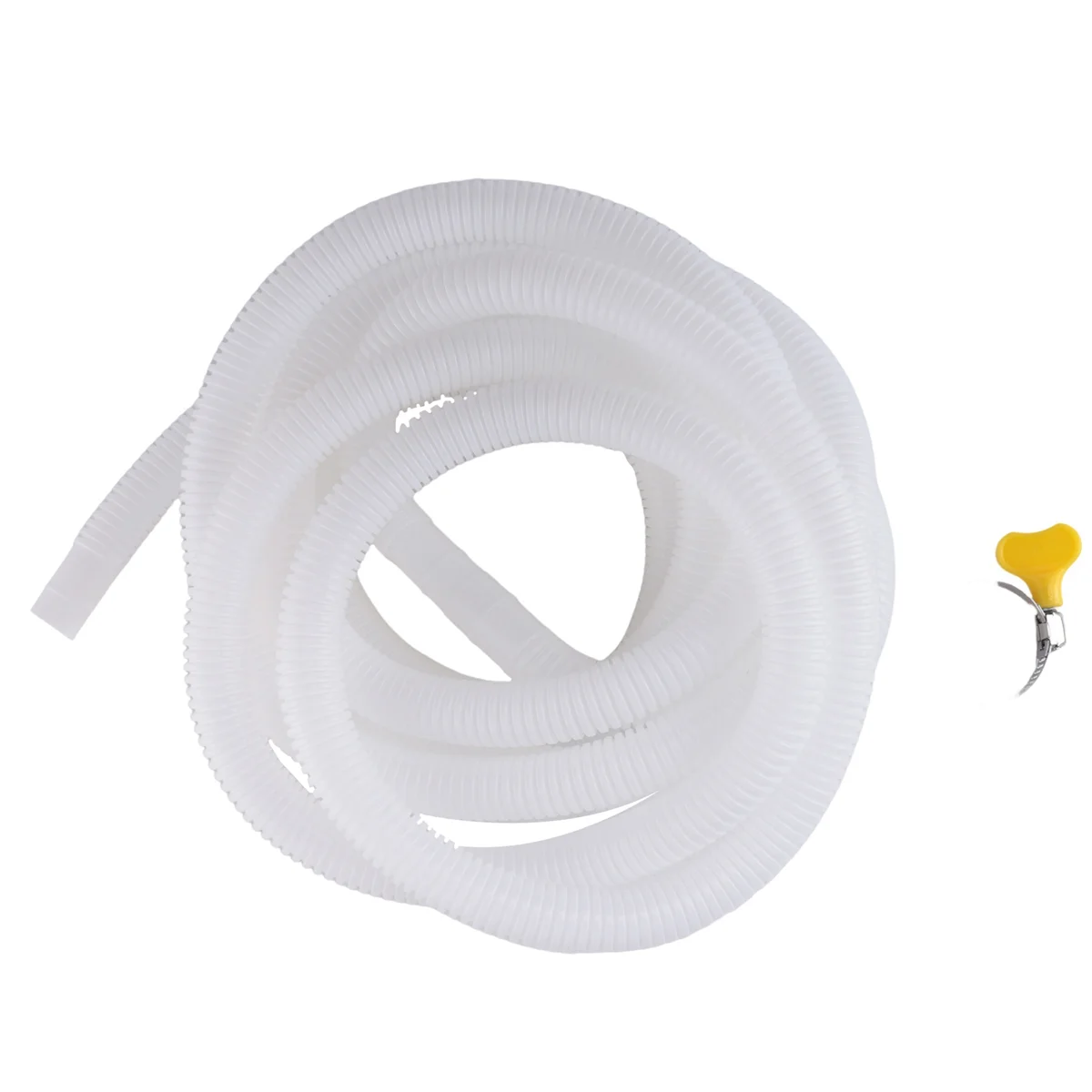 Dehumidifier Drain Hose, 13Ft Flexible Drain Hose with Cuttable Rubber Adapter and Connect Clamp, Hose Replacement