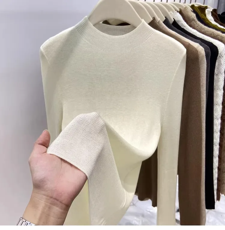 Autumn Winter Turtleneck Sweater Women 2026 Solid Slim Pullover Warm Casual Jumpers Korean Fashion Knitwear Base Layer Tops