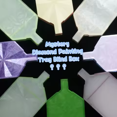 Single Mystery Diamond Painting Tray Blind Box Multi-Design Tool Kit for 5D Diamond Drill DIY Craft Projects