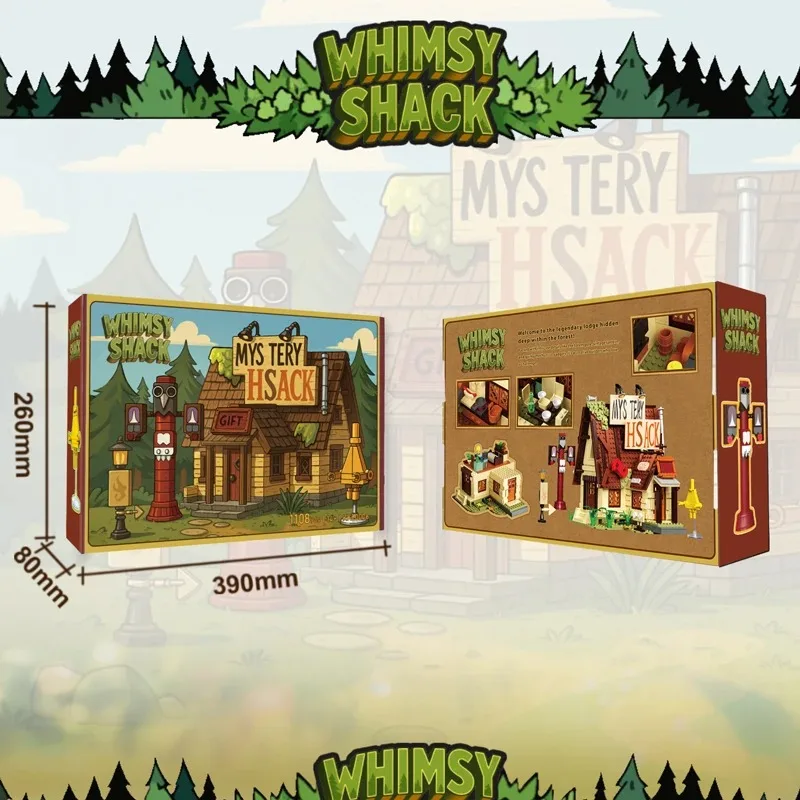 1108 pièces blocs de construction de maison mystère bricolage modèle de construction classique dessin animé maison forestière enfants éducatifs bricolage jouet cadeaux