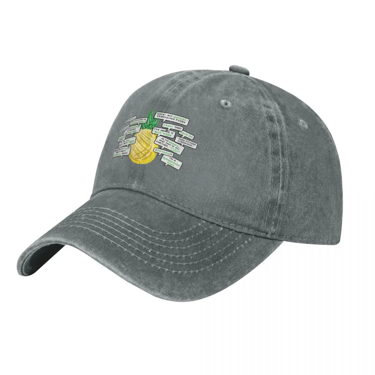 Iconic Psych Quotes ft. a Pineapple Baseball Cap Golf Cap Cosplay beach hat Men Hats Women's