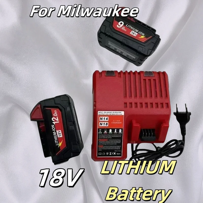 

durablelifef Milwaukee 18V 12.0Ah Replacement M18 XC Lithium Battery 48-11-1860 48-11-1850 48-11-1840 48-11-1820 Batterie