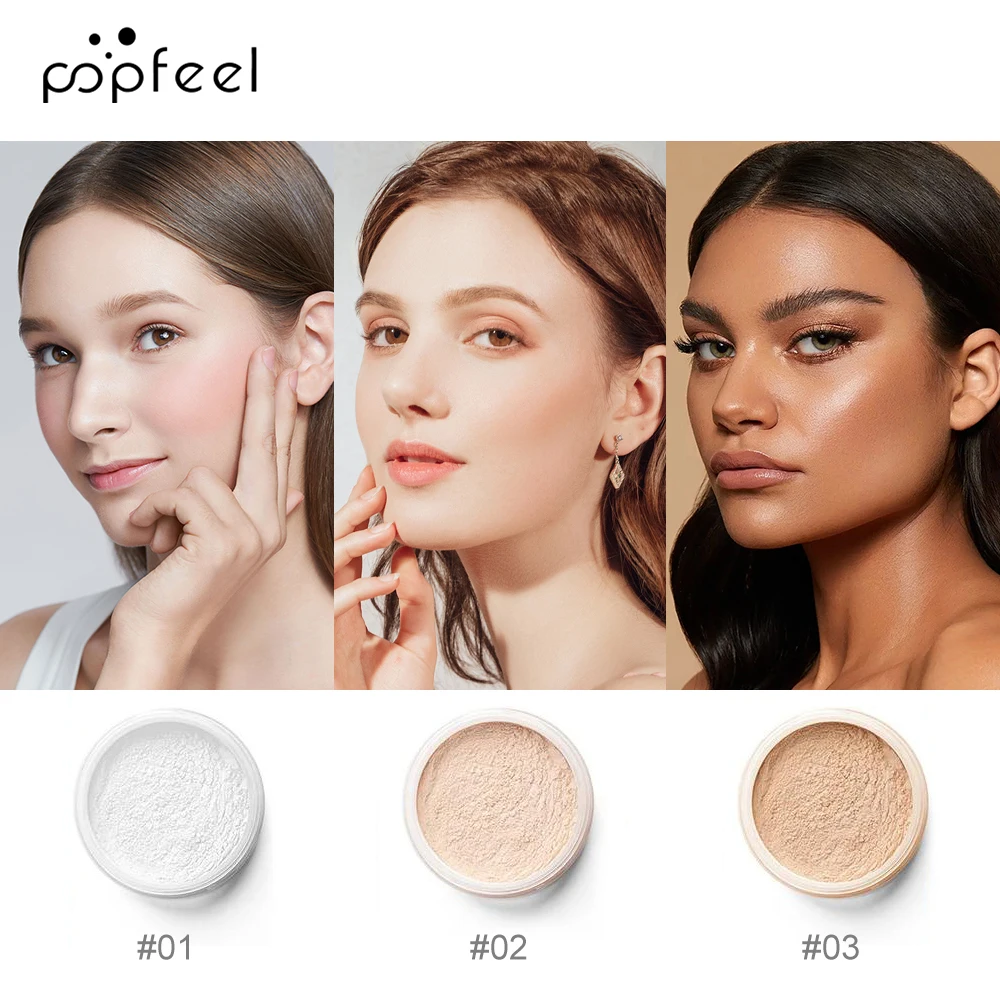 POPFEEL Matte Setting Powder-Oil Control, Soft Focus Finish, długotrwały makijaż, idealny puder do twarzy zapewniający bezwadny makijaż