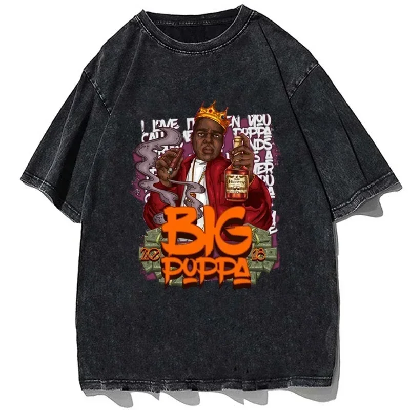 Hip Hop Rapper The Notorious B.I.G. Print T-shirt Men Women Casual Short Sleeve Tops Fashion Cotton Oversize Streetwear Tshirt