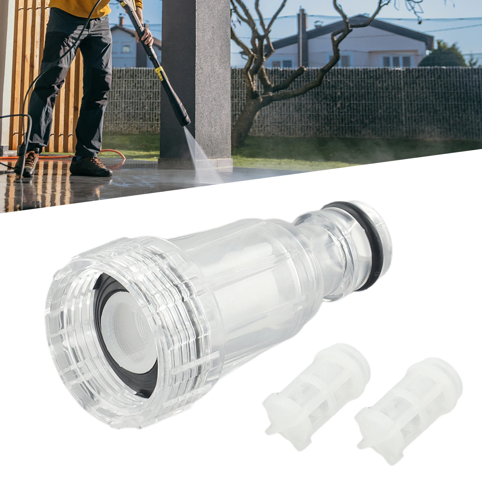 1pcs High Pressure Connection Filter+2pcs Nets For Karcher K2-K7 Series Filter Nets 140° Max Temperature Pressure Washers