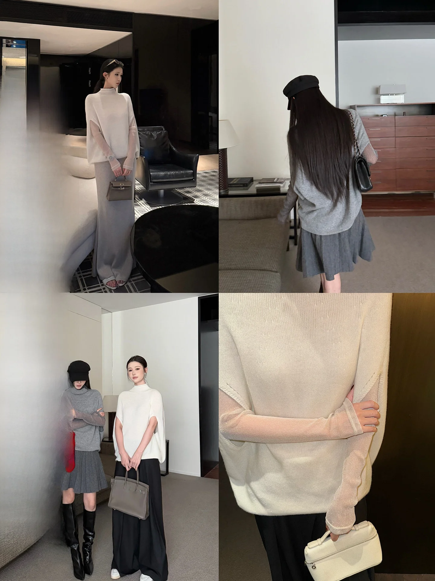 

Женский трикотажный свитер Buleng High Ne Slim Fit: эластичный базовый слой с длинным рукавом для повседневной носки