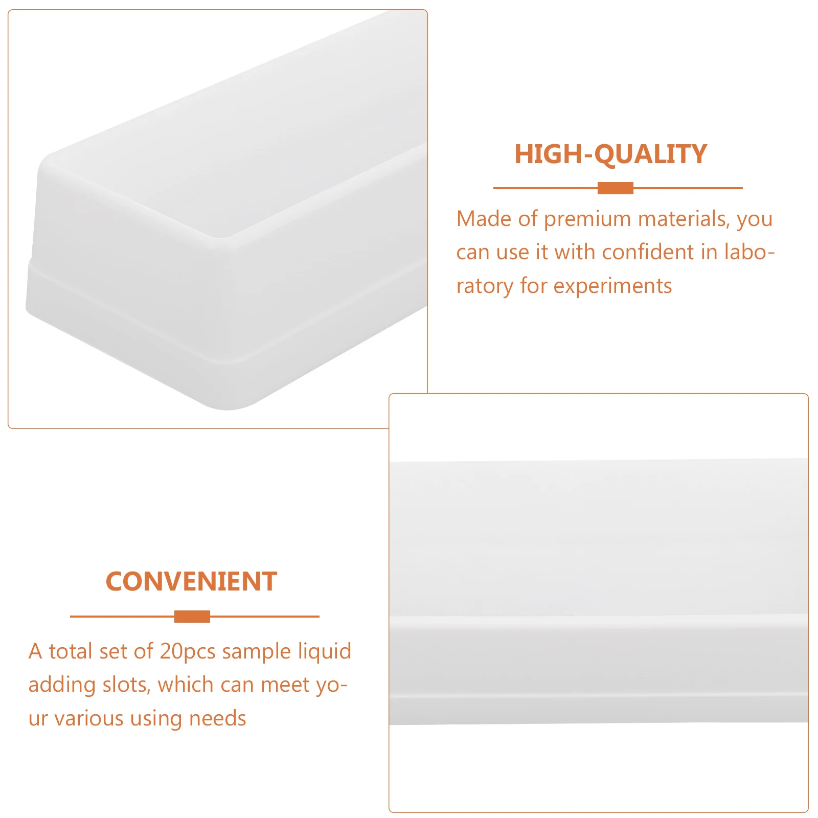 

20pcs Sample Adding Slots Polypropylene Accurate Capacity Lightweight Laboratory Supplies Liquid Reagent Boxes Pipette Slots Art