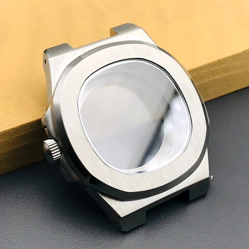 42mm Nautilus Watch Case japan NH35 Replace Case Fit NH35 NH36 7S26 PT5000 Movement Installed Stainless Steel Watch Strap