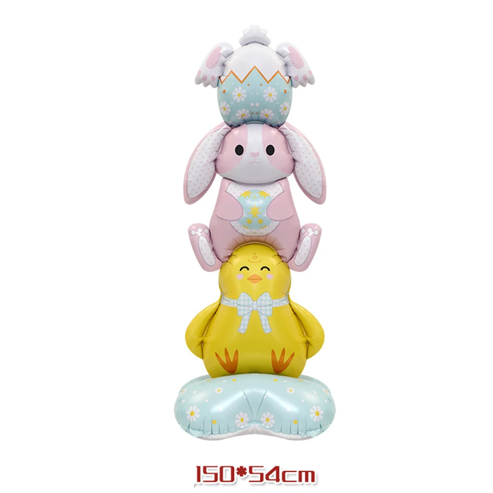 Nette Cartoon Weiß Hase Aluminium Folie Ballons Kaninchen Frohe Ostern Party Dekoration Lieferungen Kinder Favor Geburtstag Party Geschenk – Detail 6