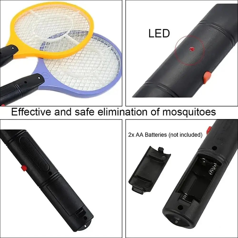 Bedroom Plastic Electric Fly Insect Racket 5 Colors Mosquito Wasp Zapper Killer Portable Pest Control Outdoor