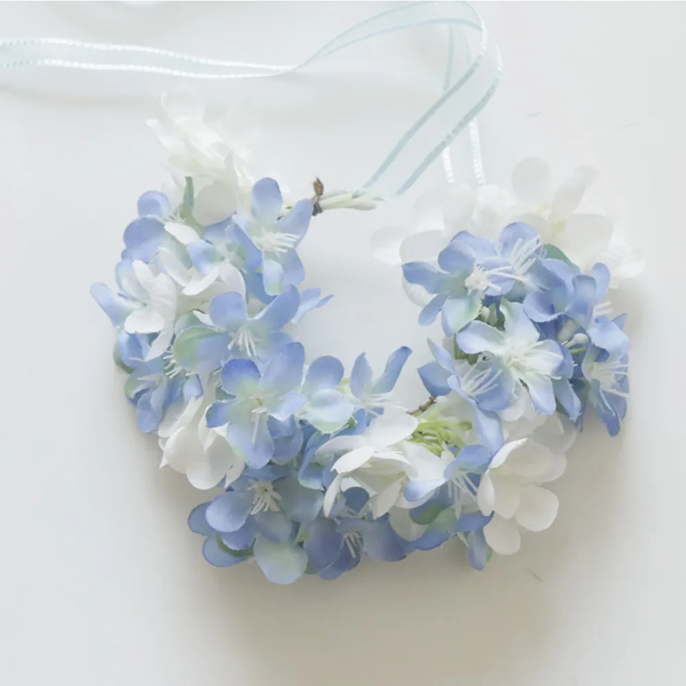 Garland and Wrist Corsage Wedding Ivory for Bride Accessories Marriage Corsage for Bride Valentine‘ s Day and Head Decoration