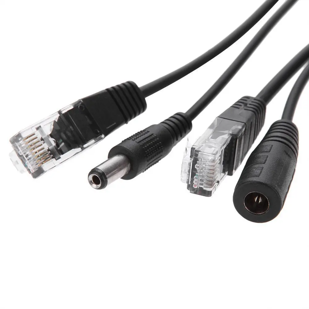 Montions Adapter POE kabel z złącze DC RJ45 wtryskiwacz + POE Splitter DC pasywna moc przez Ethernet dla IP System kamer