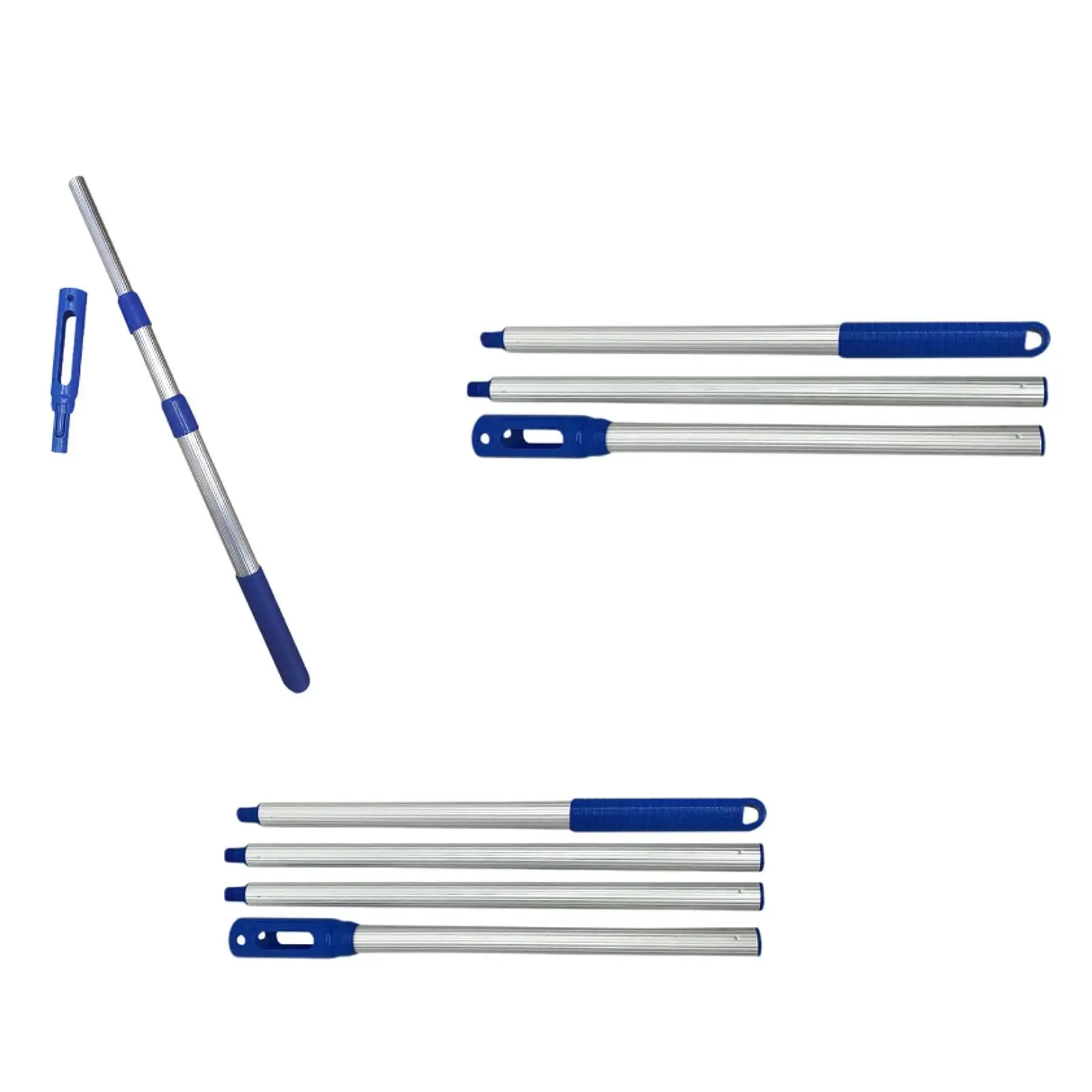 Portable Pool Cleaner Handle Rod Aluminum Alloy Detachable Pole for Skimmer Net Brush Vacuum Head Tools for Swimming Pools