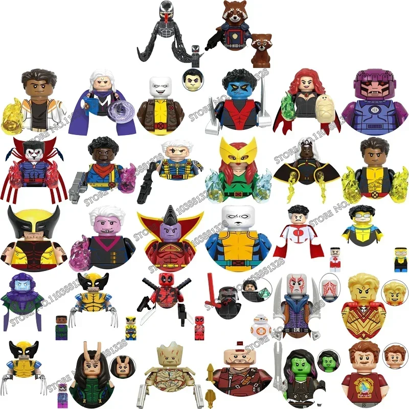 32 Uds. Marvel Legends vengadores tormenta batción gladiador punto solar ladrillos personaje de dibujos animados bloque de construcción juguete educativo presente