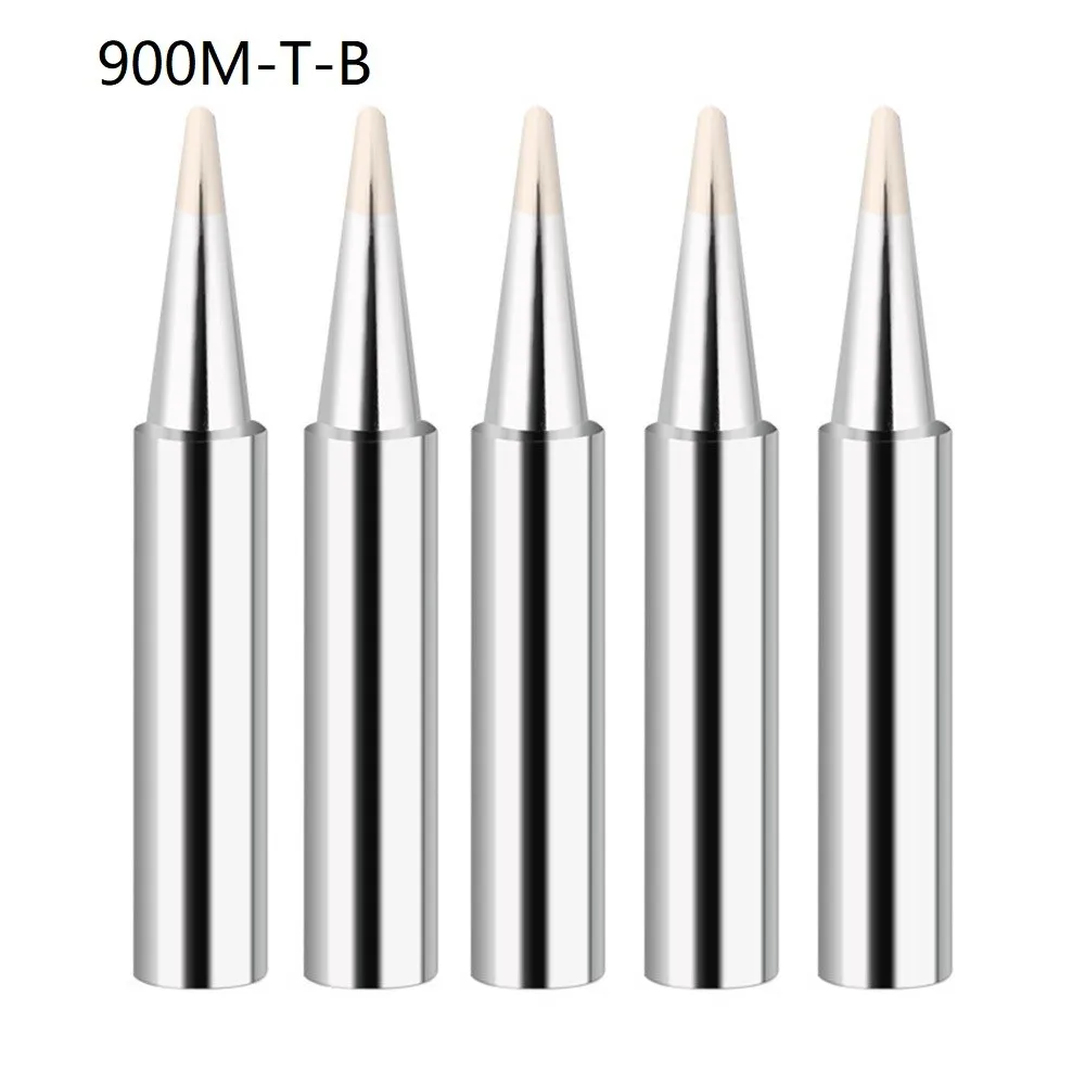 5pcs 900M-T Copper Soldering Iron Tips Welding Solder Tools Thermostatic Soldering Iron Nozzle 900M Soldering Iron Power Tools