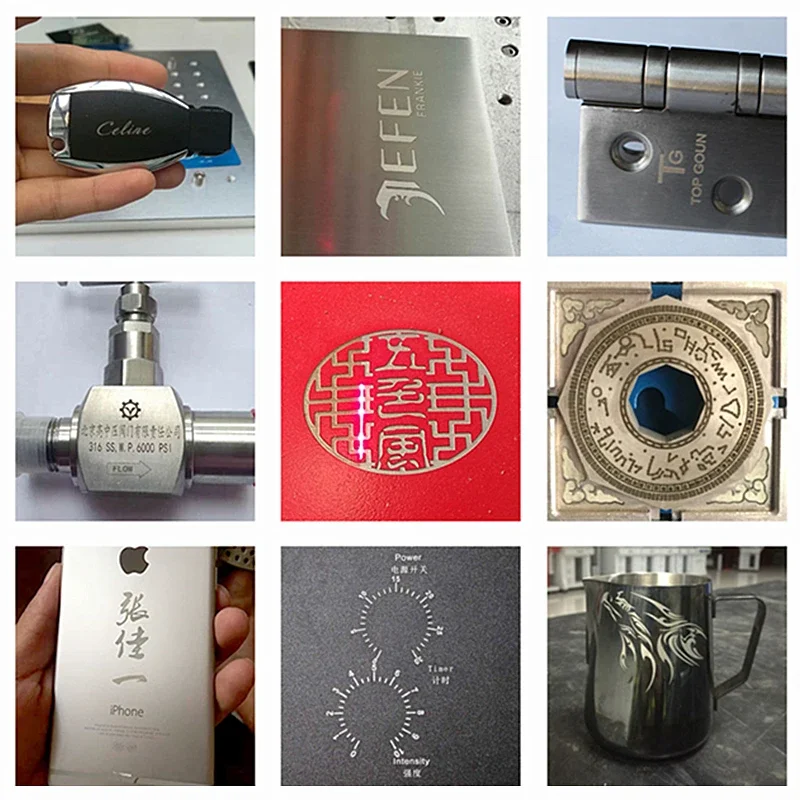 Desktop Mini Fiber Laser Marking Machine Metal Engraving Machine for PVC Plastic Stainless Steel Cartoon Package 20W 30W