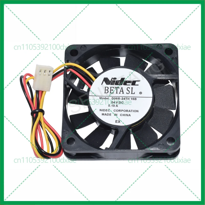 

3pcs For Nidec Cooler D06R-24TH 16B 6CM 6015 DC24V 0.10A 3-Pin Motor Protection Fan