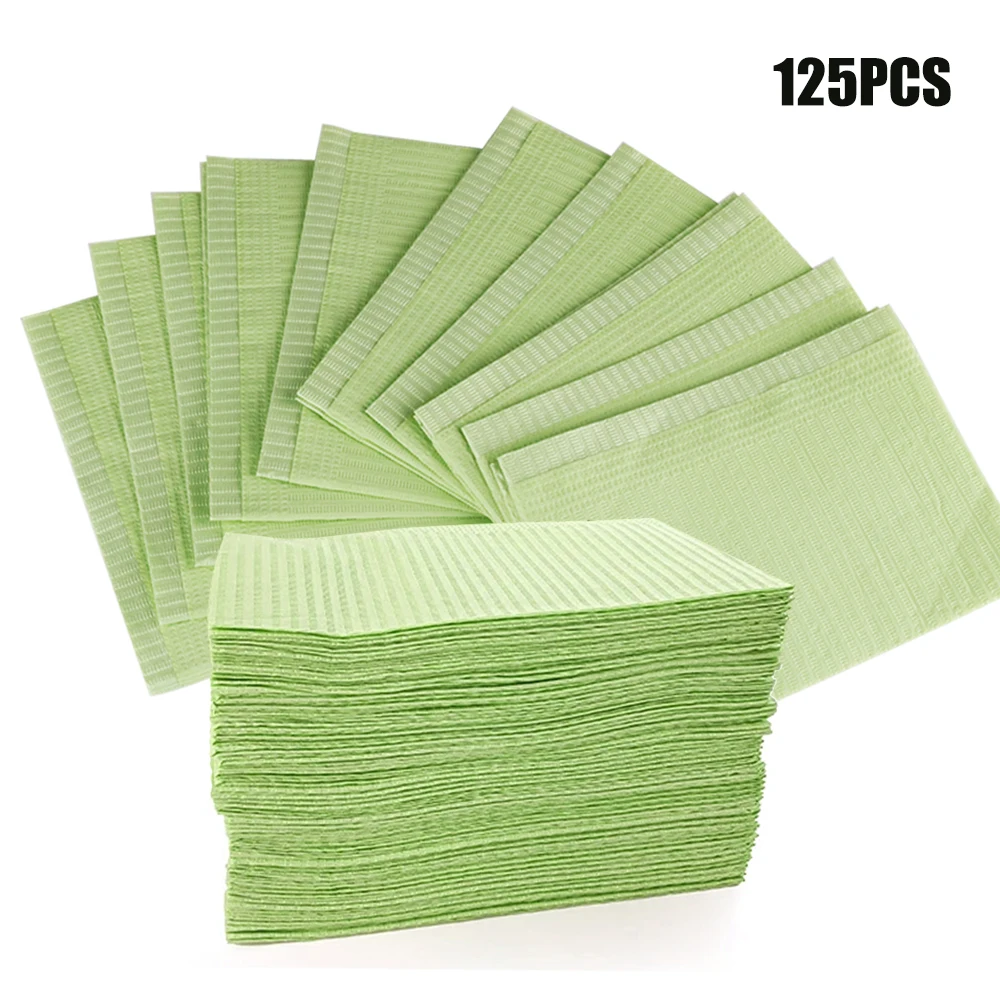 Black/Blue/Pink Disposable Tattoo Tablecloth Absorbent Cloth Towel Cleaning Pad Medical Paper Beauty  Accessories Bibs 125pcs