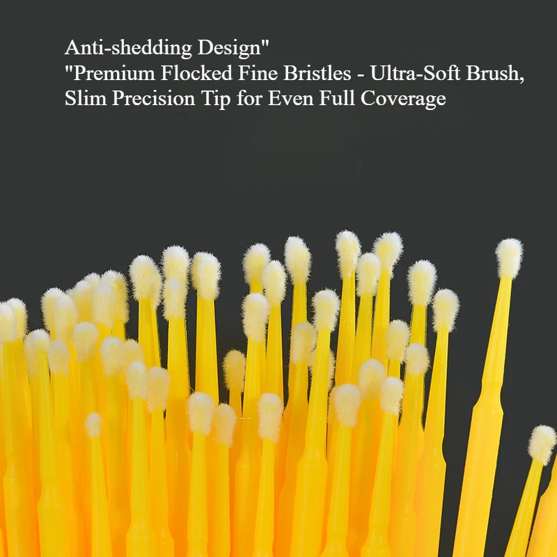 300PCS Disposable Micro Applicators Brushes for Lash Extensions, Dental Applicators Brush Micro Swabs Applicators Micro Eyelash