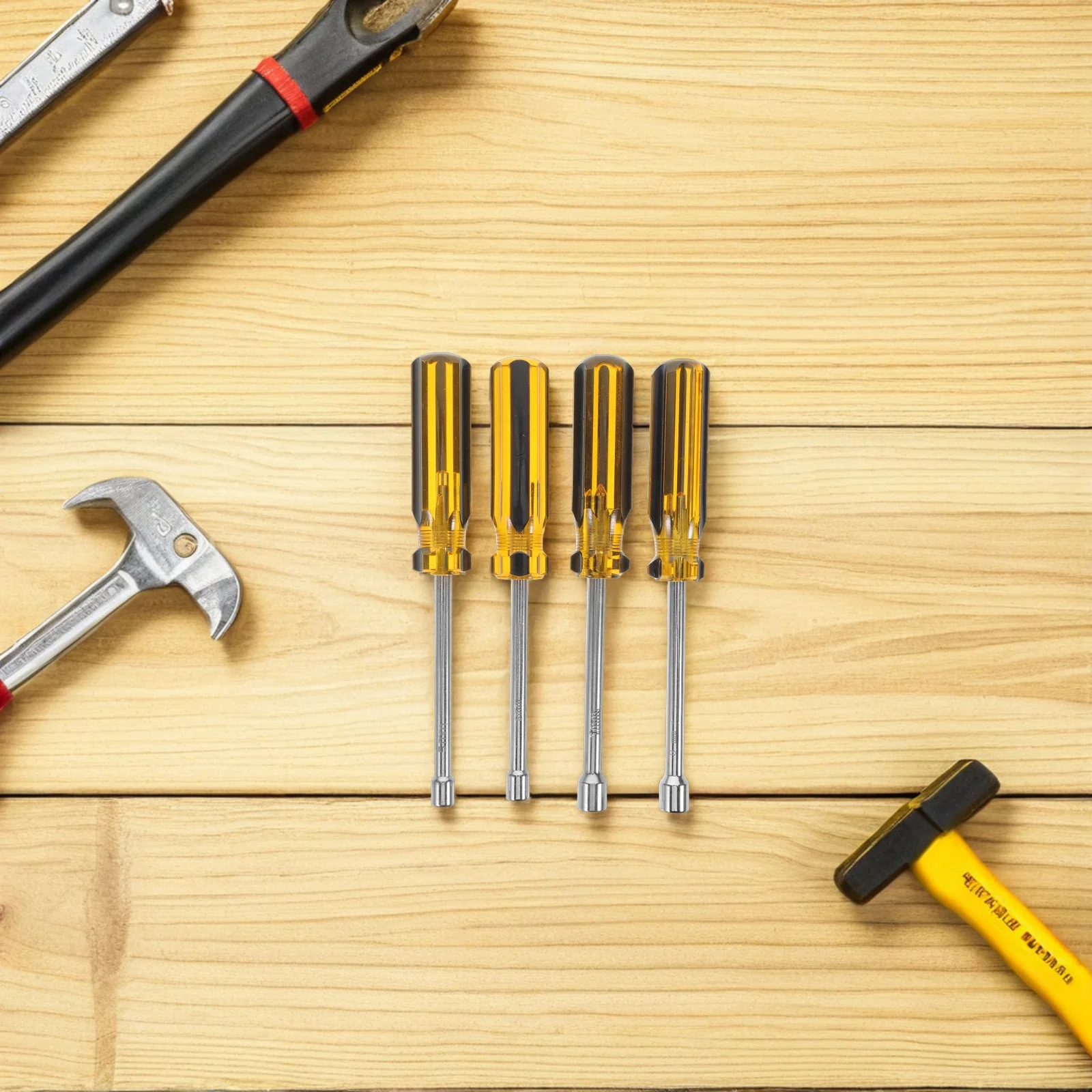 

4Pcs Internal Hexagonal Screwdriver Set Multi-Function Steel Bit Driver Handle Ergonomic Non-Slip Grip for Home Repair Furniture