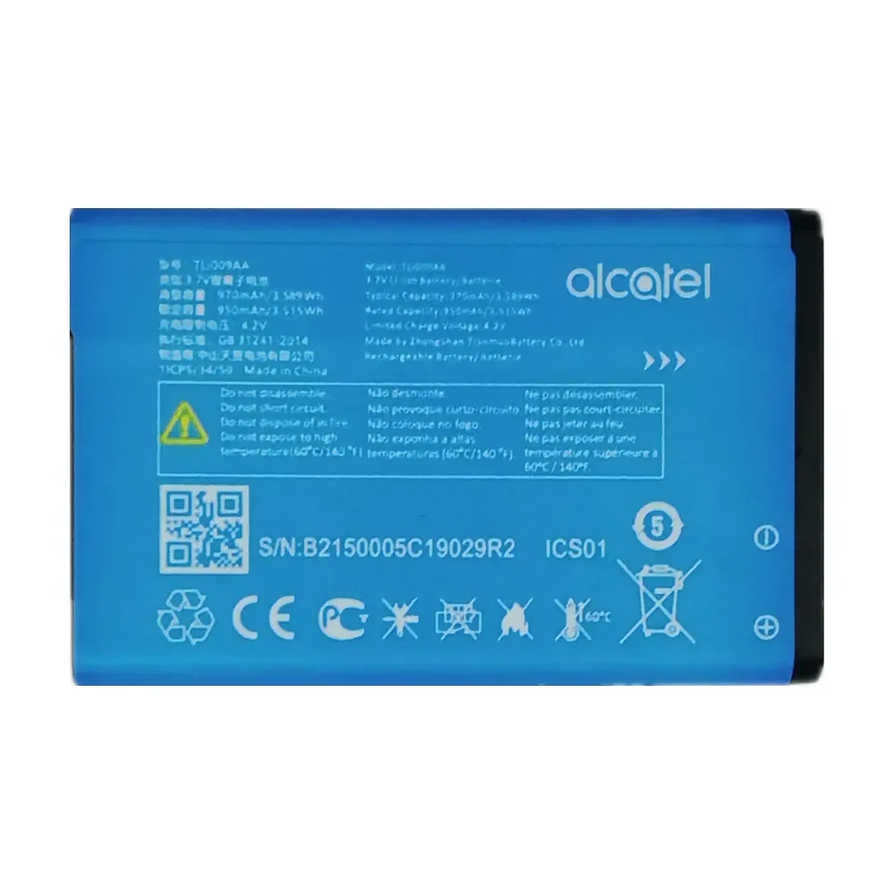 Nowa oryginalna Bateria TLi009AA dla Alcatel 3025 3025x3026 3026G 3026X 2053 2053D 2053x2038x Bateria do smartfona Bateria