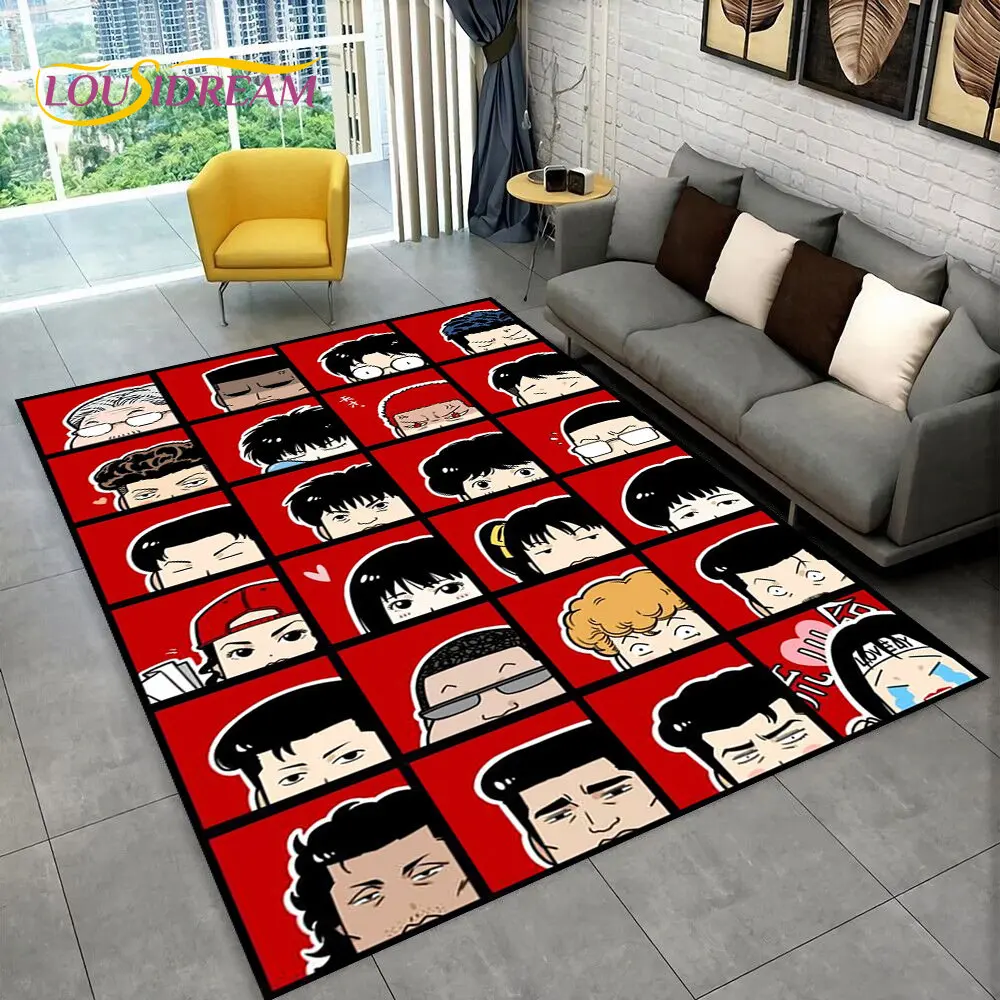 Slam Dunk Japan Anime Cartoon  Area Rug,Carpet Rug for Living Room Bedroom Sofa Doormat Decoration, Kids Play Non-slip Floor Mat