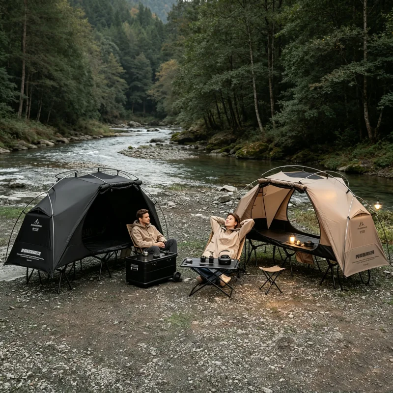 MOUNTAINHIKER Ultra-Light Tent with Independent Inner Tent Waterproof Breathable Mosquito-Proof Outdoor Camping Bed Tent Shelter