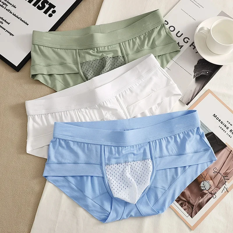 High Quality Men Comfortable Bamboo Fiber Underwear Sexy Men's Soft Briefs U Bulge Pouch Breathable Youth Panties Underpants