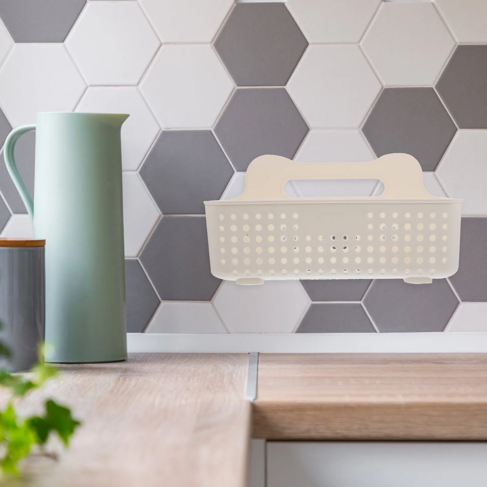 

2pcs Wall Storage Basket For Kitchen Bathroom Balcony Spice Bottles Shampoo Conditioner Sundries Multi-Function Hanging