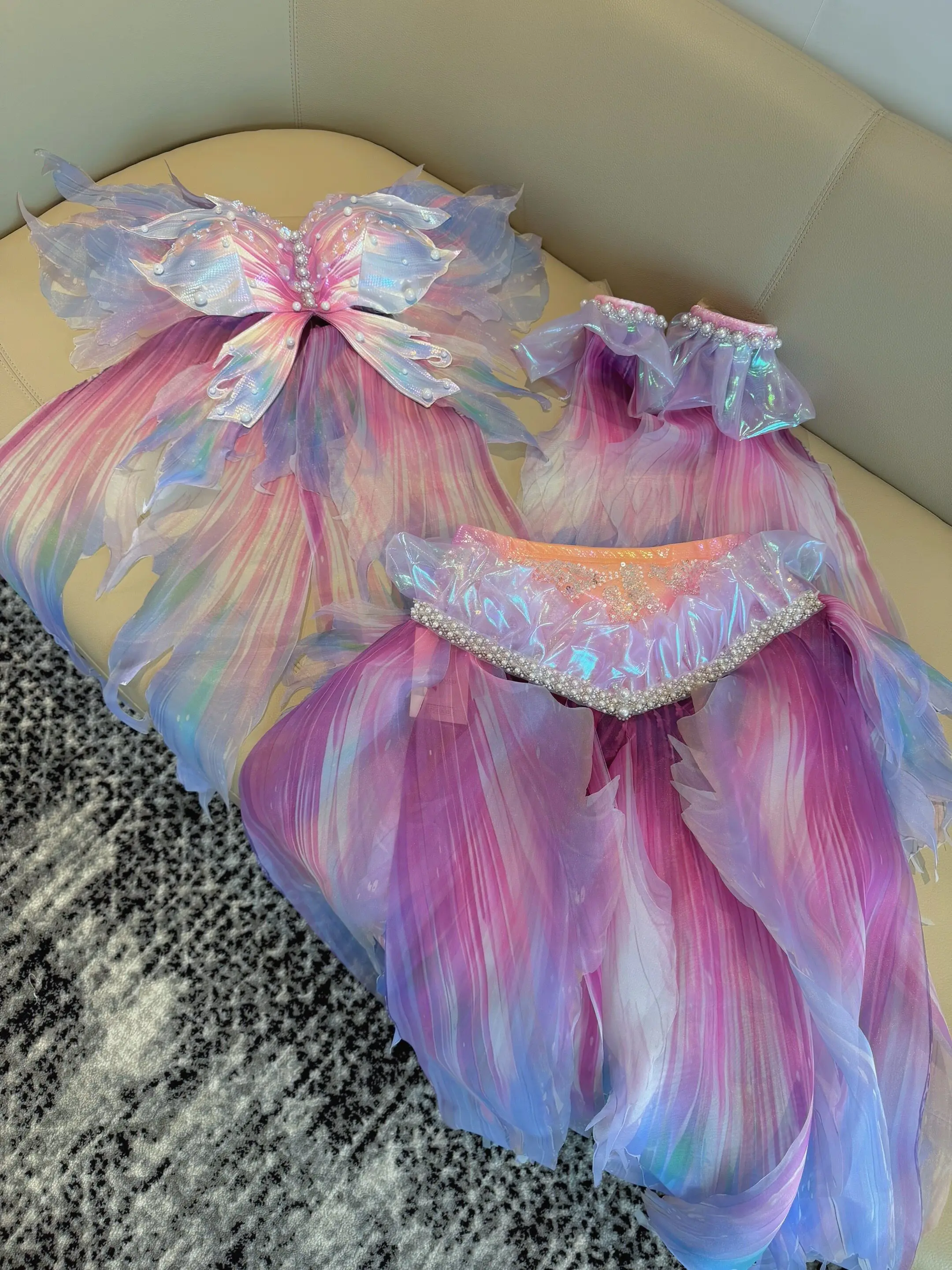 

Mermaid Water Dance Dress, Water Dance Skirt, Free Diving Fish Tail Underwater Performance Dress, Aquarium Photo Shooting Set