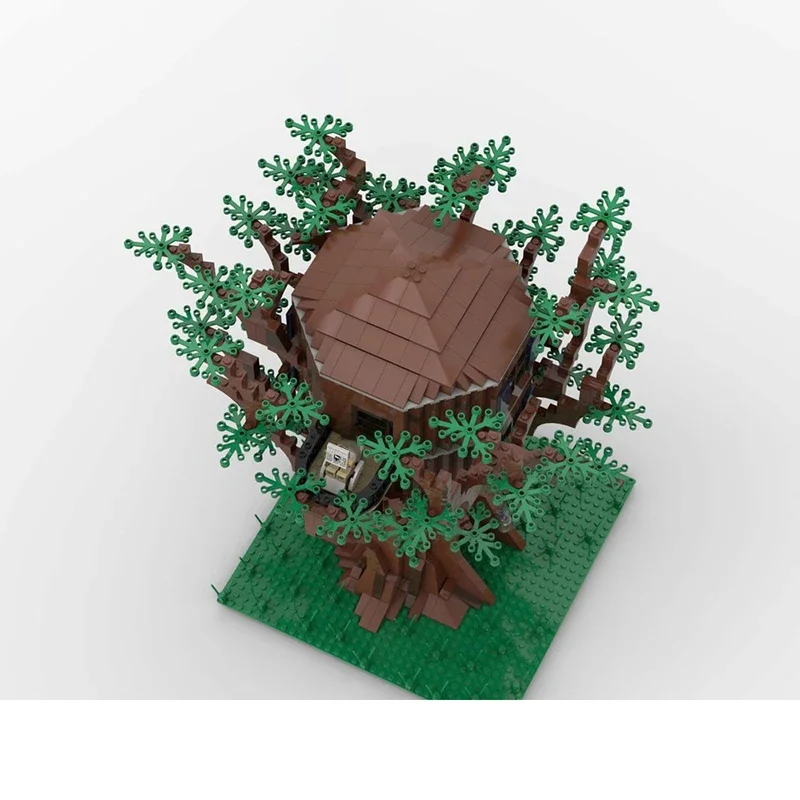 Moc blocos de construção casa na árvore tecnologia tijolos modulares modelo presentes brinquedos natal diy conjuntos montagem