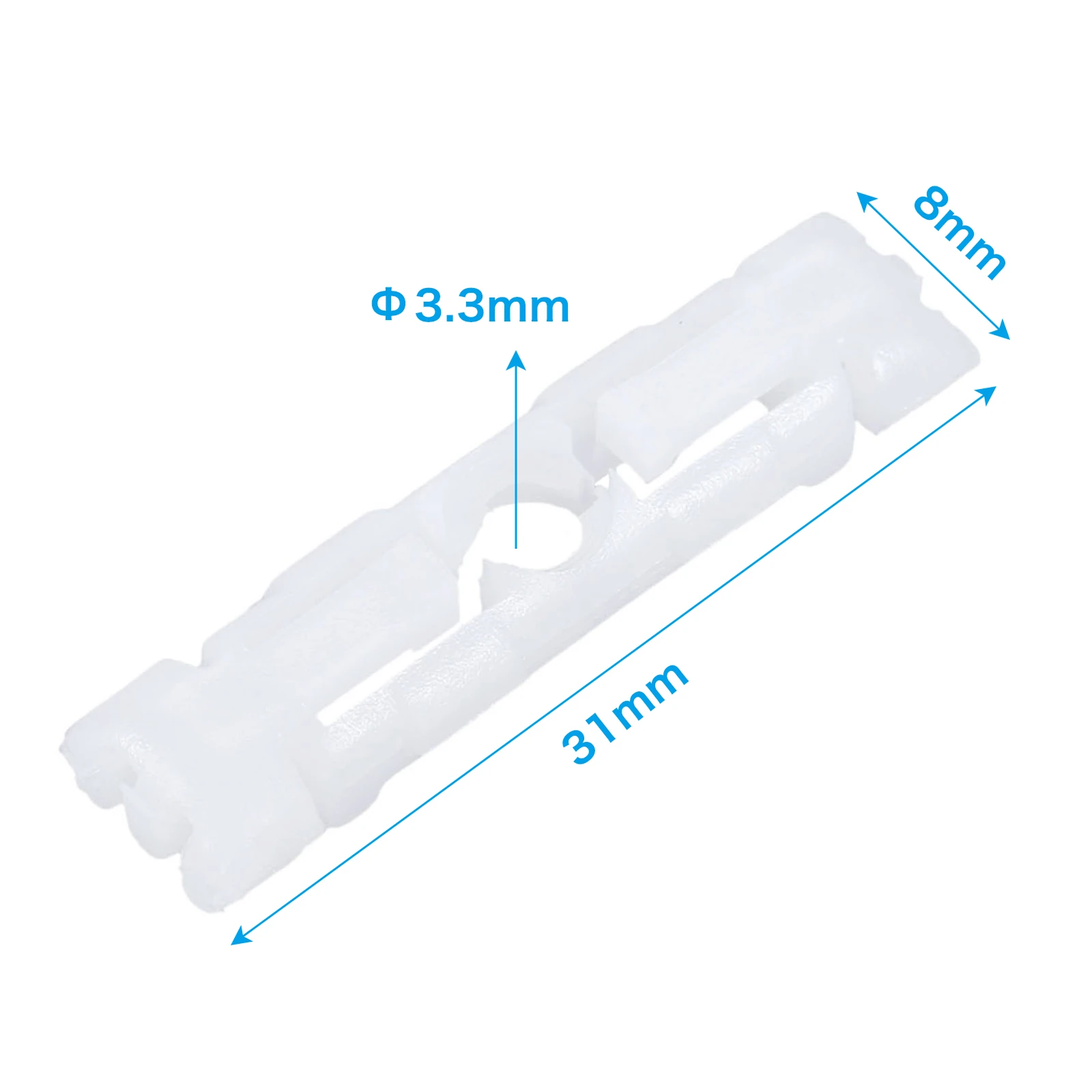 

50Pcs Car Fasteners Auto Door Moulding Clips Bumper Wheel Eyebrow Fender Fastener Screw Rivets White Plastic Car Interior Part