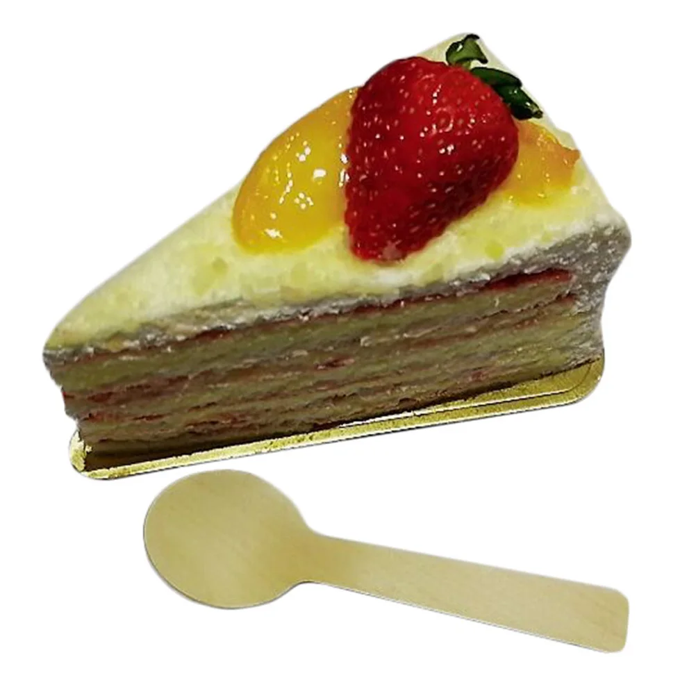 

100 Pcs Wooden Ice Cream Spoons Eco Friendly Disposable Cutlery Square End Spoon For Gelato Yogurt Desserts Home Parties