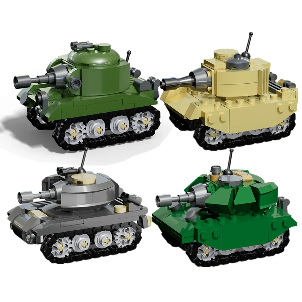2. Weltkrieg WW2 Armee Militär Soldaten Gepanzertes Fahrzeug Panzer Modell Bausteine Ziegel Spielzeug Für Kinder Geschenk