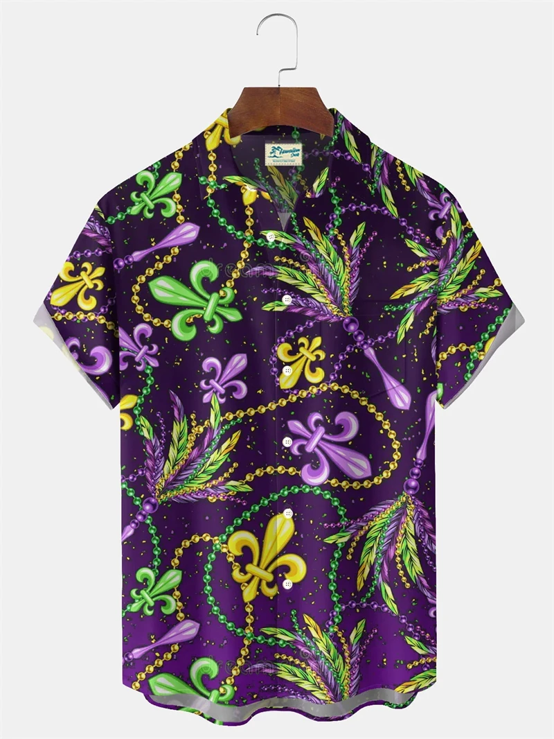 

Карнавальная рубашка с короткими рукавами и принтом для мужчин и женщин, модная повседневная свободная рубашка, карнавальный костюм для вечеринки, фестиваля, топы Y2k, топы