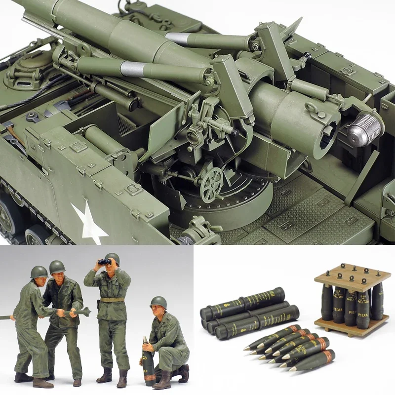 TAMIYA-Kit de maquette assemblé, Howitzer automotrice, American M40, 35351mm, 155, 1/35