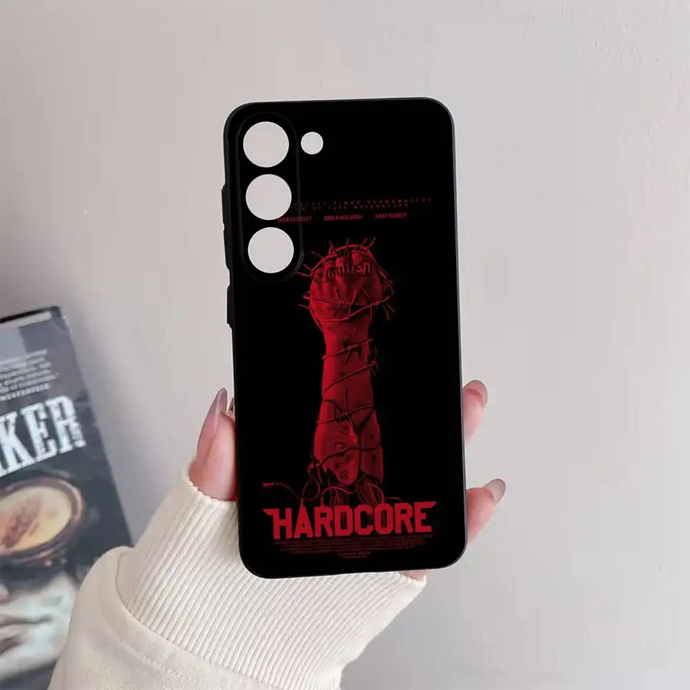 حافظة هاتف هنري المتشددين لهاتف سامسونج جالاكسي A73,72,51,53,52,71,22,5G,Note,J7,8,9 غطاء أسود ناعم