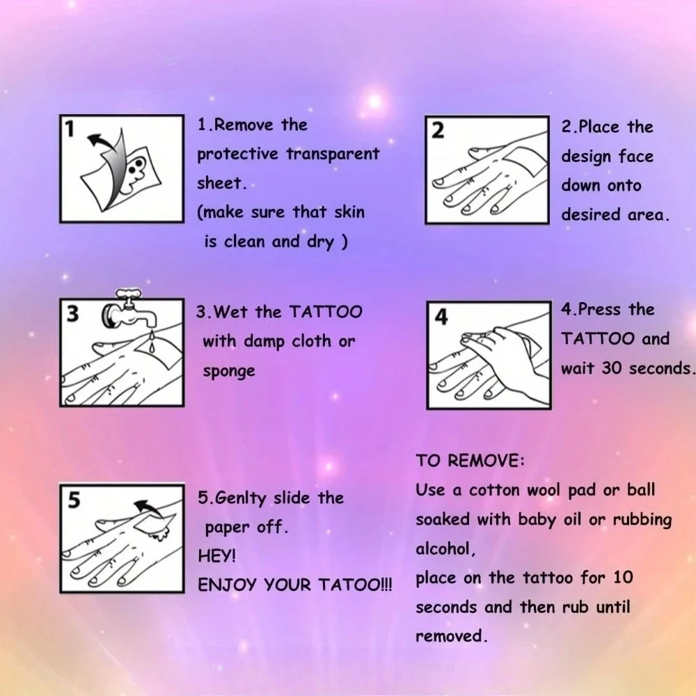 

Wholesale 14 Sheets Glittering Unicorn Tattoo Stickers Decoration, Temporary for Personalized Tattoos for Children Kids