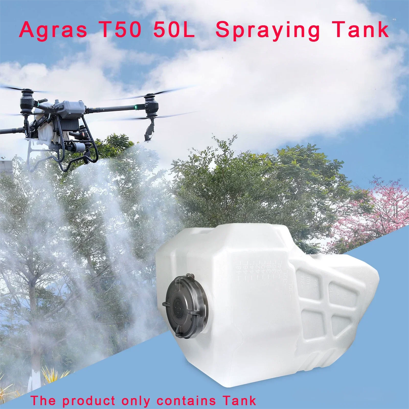 

Agras T50 50L Water Spraying Tank Brand New For DJI Agricutural Drone Spray Accessories Drones UAV Tank Repair Parts