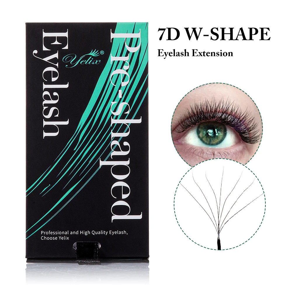 Yelix W Shape Lash YY Lash Automatic Flowering 5D/7D/8D D Curl Premade Fans Eyelashes Extensions Natural Soft Individual Lashes