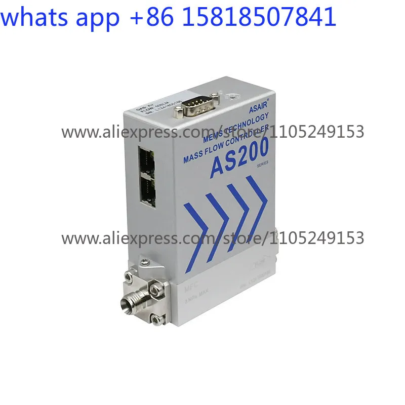 Aluminum Alloy High Precision Gas Mass Flow Controller Air Micro Gas Flow Meter AS200B