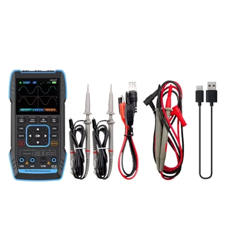 Digital Multimeter Handheld Oscilloscope Function Signal Generator 3IN1 Dual Channel