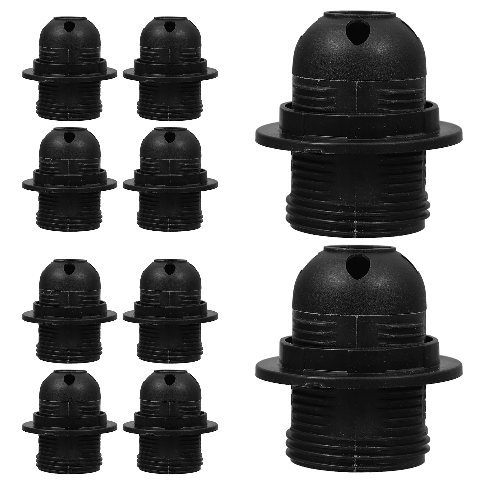 

10pcs E27 Lamp Holder Full Thread Clip Socket Durable Large Design Home Office Study Wall Light Sockets Led Lamp Holders
