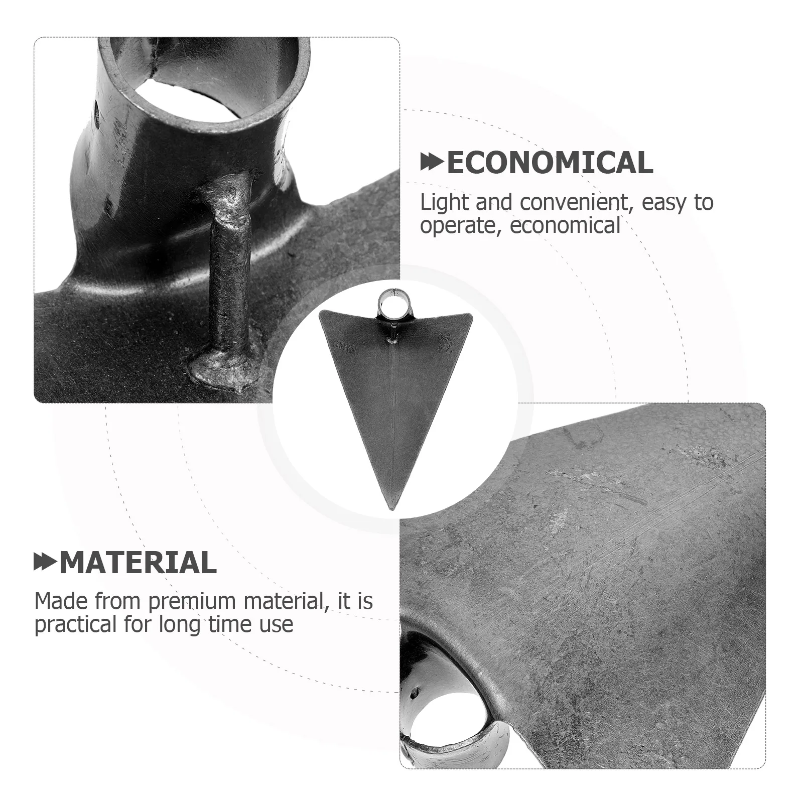 

Steel Farm Hoe Head Anti-Rust Durable Lightweight Portable Garden Tool For Weeding Planting Agriculture Silver Gray Labor-Saving