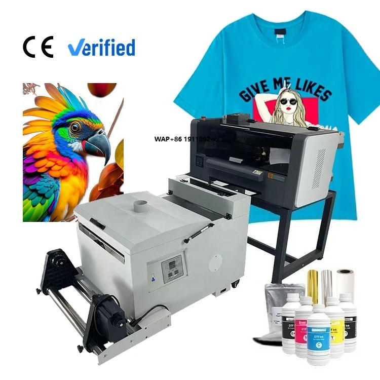 9 Colors Heat Transfer 2 Head Xp600 Clothes T Shirt Printing Machine 13 Inch Roll DTF Printer Full Set