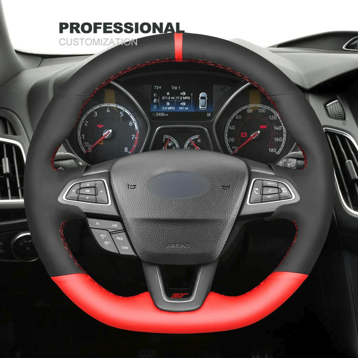 DIY Hand Stitch Black Suede PU Leather Car Steering Wheel Cover Wrap For Honda Civic 9 2012-2015 Car Accessories