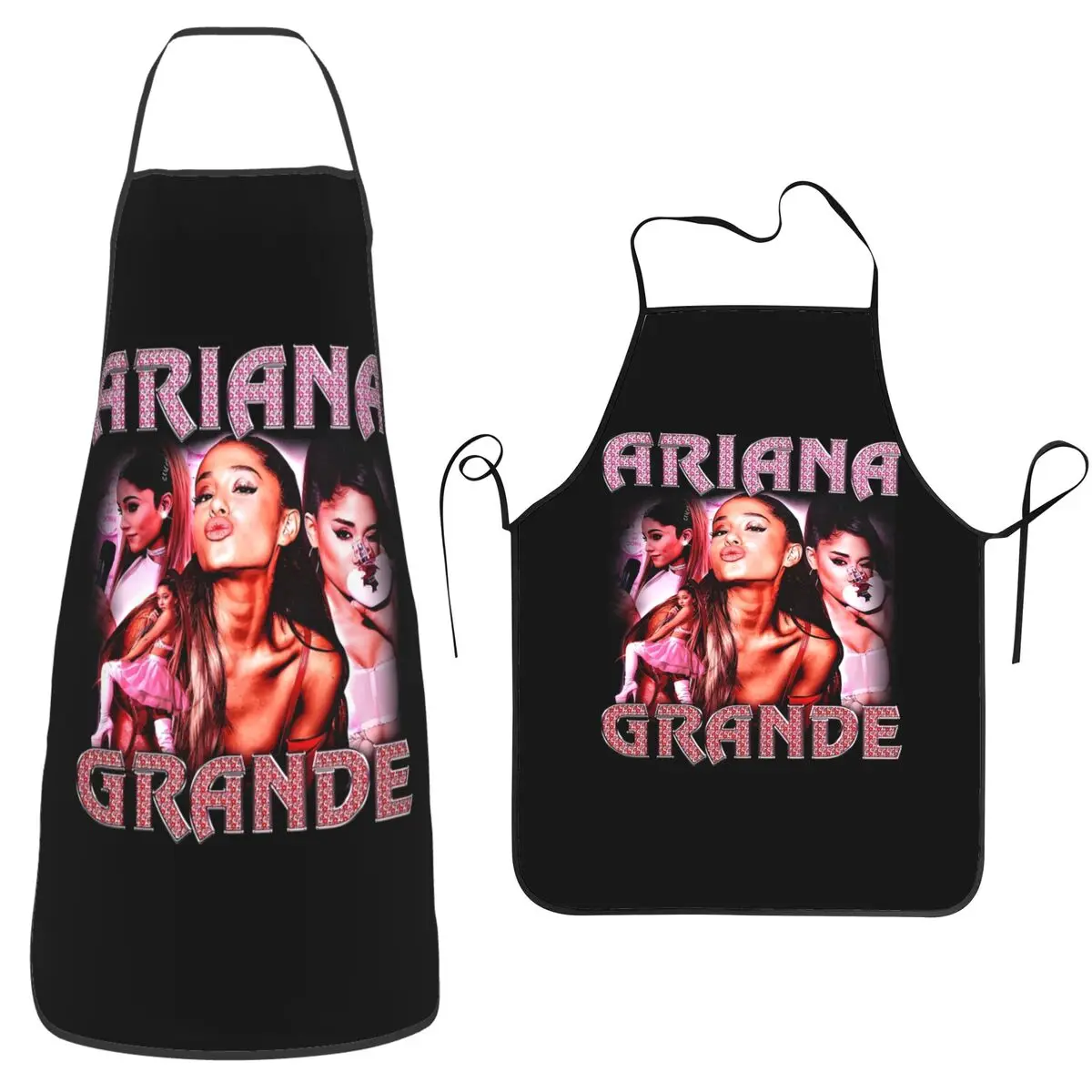 Delantales de Ariana Grande, Cantante, con Diseños de Canciones, Delantales de Chef para Cocinar, Delantales Impermeables, Delantales de Limpieza de Cocina para Mujeres y Hombres