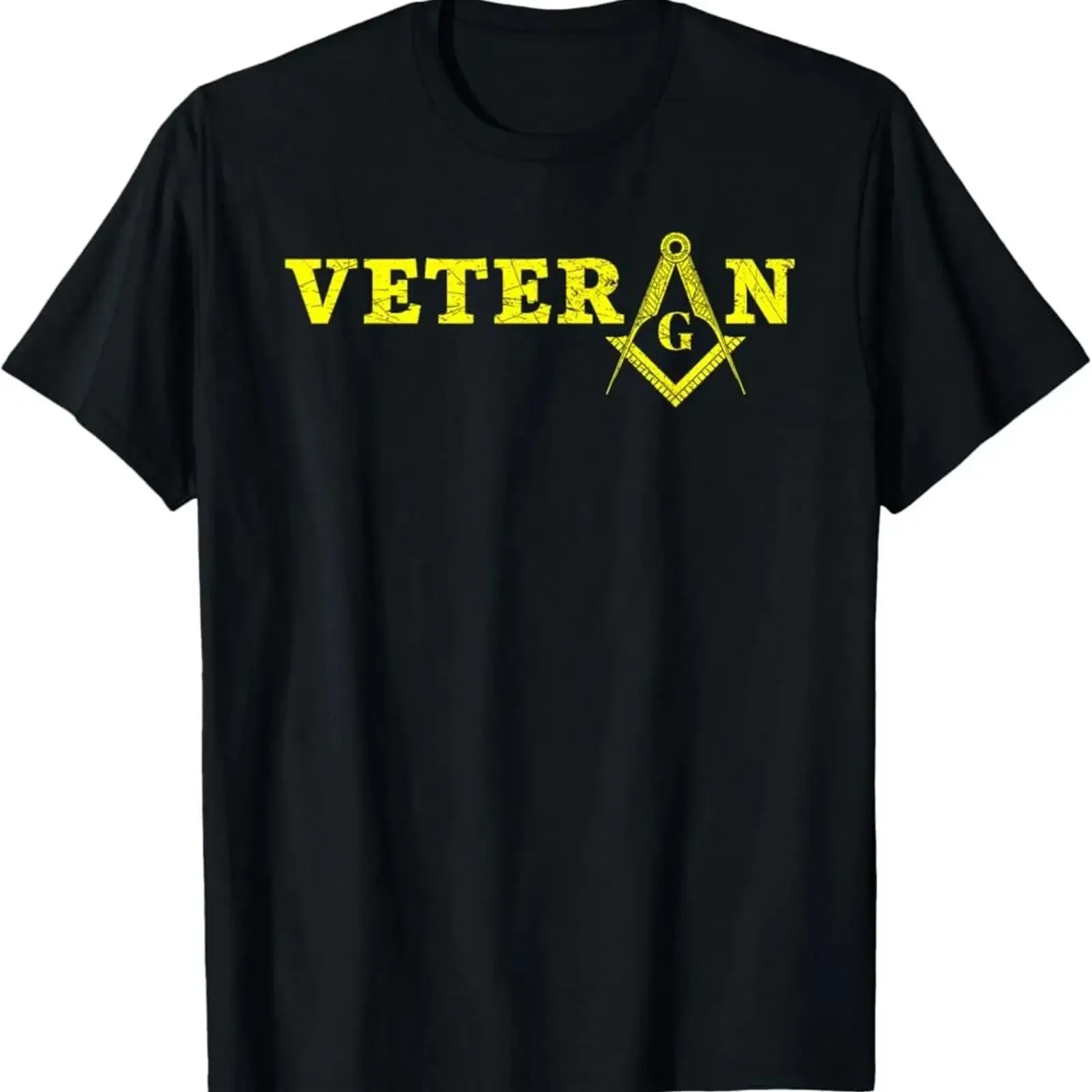 Freemason Masonic Fraternal Freemasonry Square Compass Veteran T Shirt vintage Washed streetwear Comfortable designer clothes