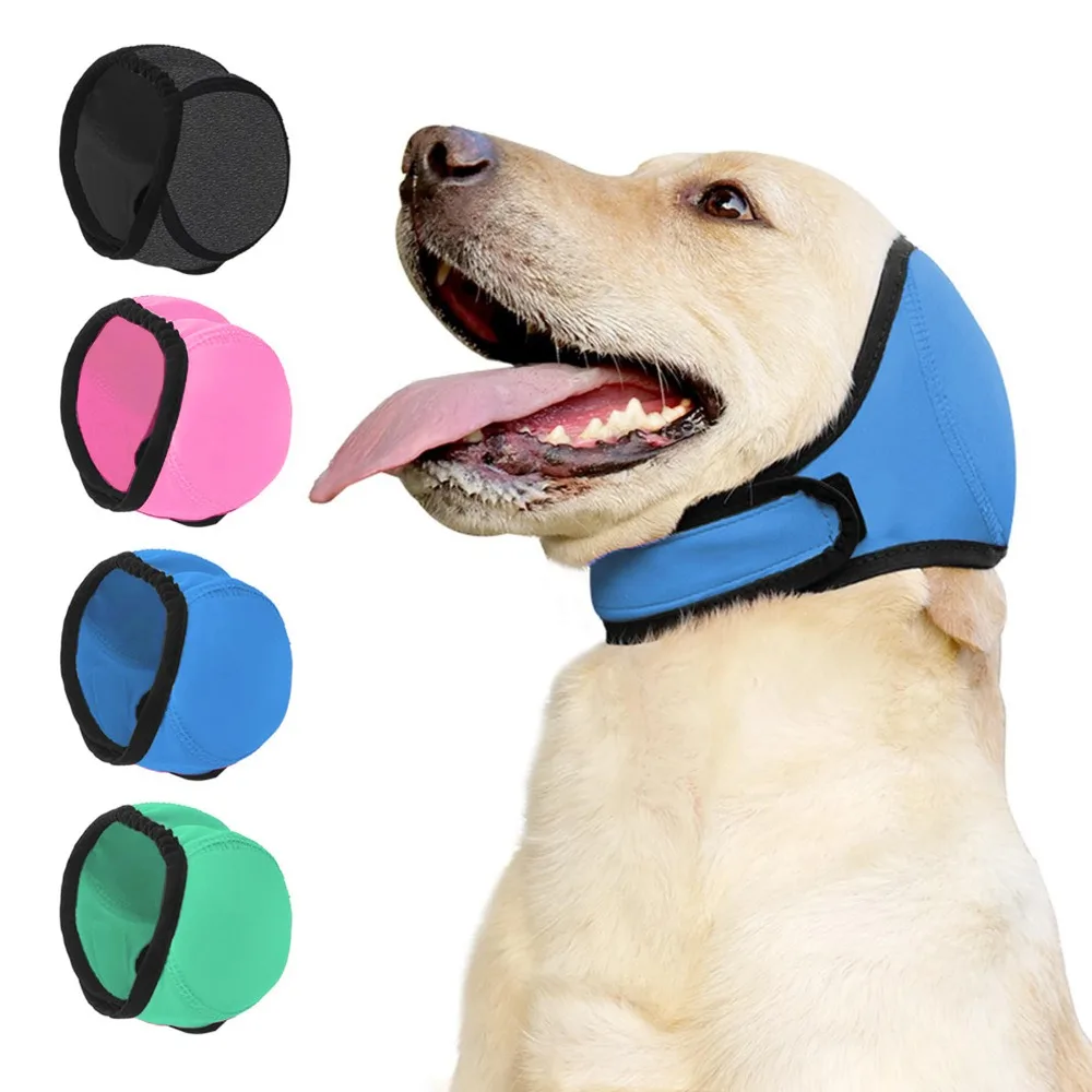 2026 Waterproof Noise Reduction Dog Ear Covers Adjustable Shock Proof Hearing Protection Calming Pet Ear Muffs puppy accessories