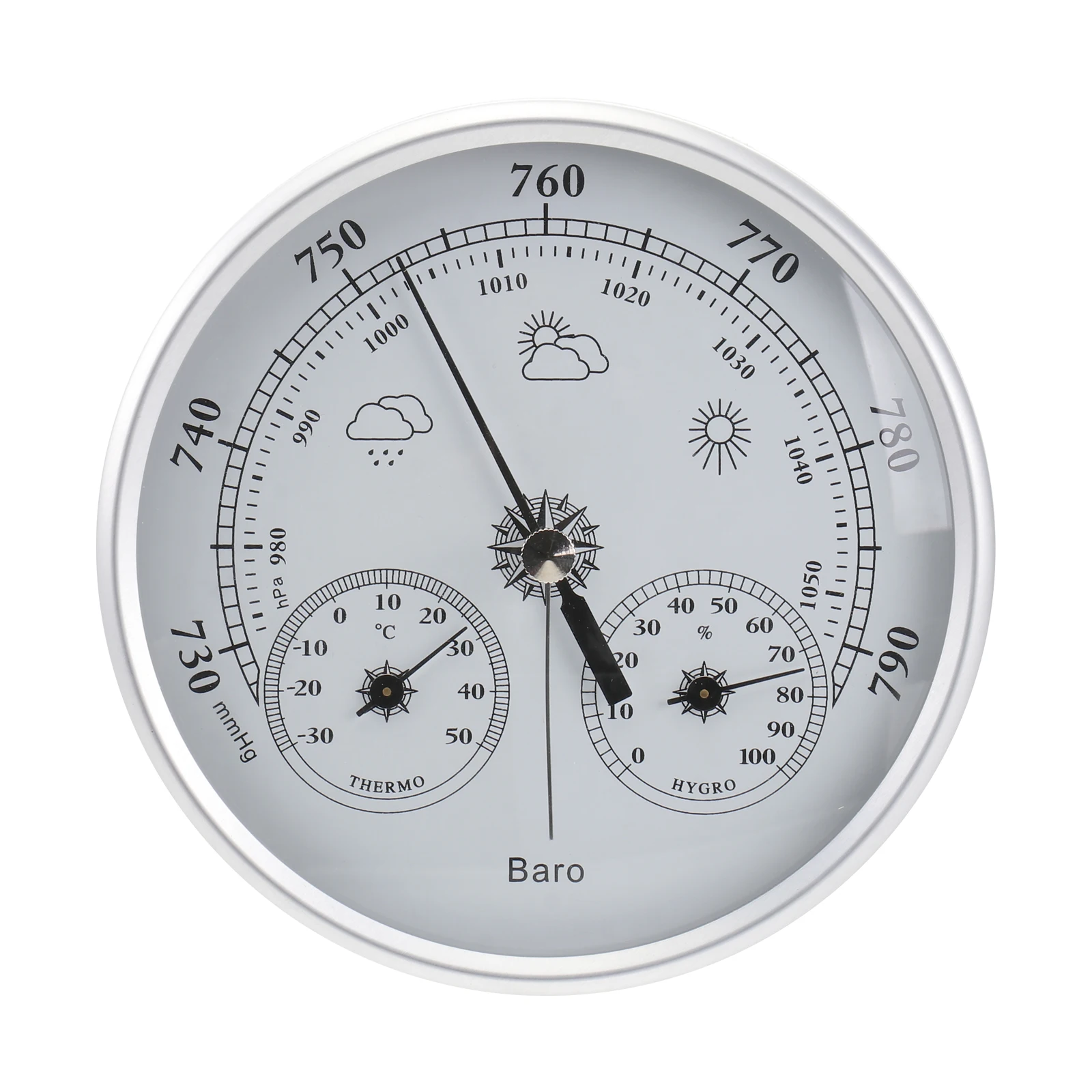 

Thermometer Hygrometer Barometer 3 in 1 Meter Temperature Humidity Pressure Instrument Household Device Standard Range